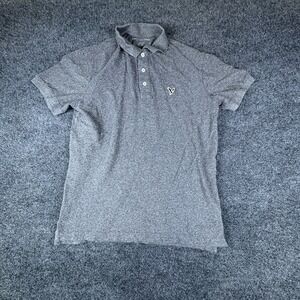 American Eagle Outfitters Polo Shirt Mens Small Heather Gray Logo Standard Fit